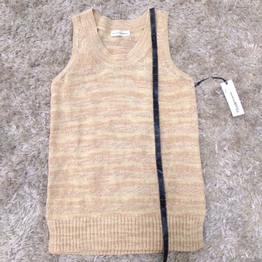 White + Warren alabaster heather space dye knit sweater tank - Picture 7 of 7